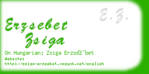 erzsebet zsiga business card